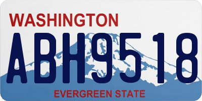 WA license plate ABH9518