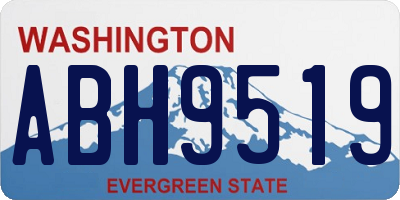 WA license plate ABH9519