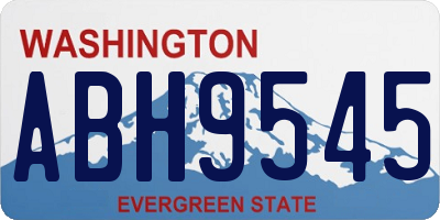 WA license plate ABH9545