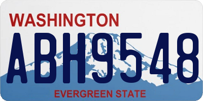 WA license plate ABH9548
