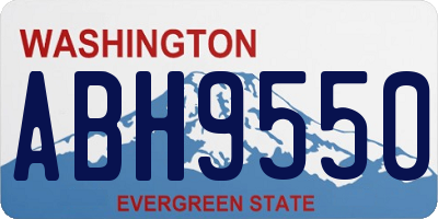 WA license plate ABH9550