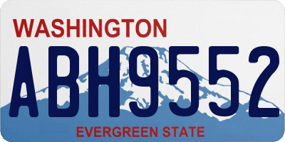 WA license plate ABH9552