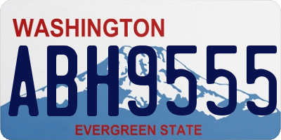 WA license plate ABH9555