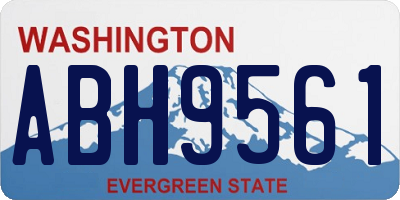 WA license plate ABH9561