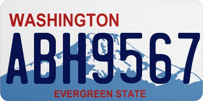 WA license plate ABH9567
