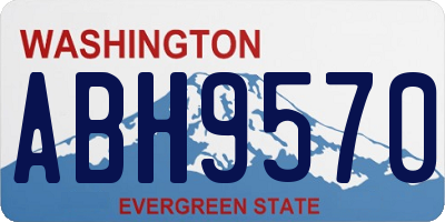 WA license plate ABH9570