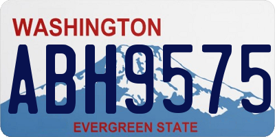 WA license plate ABH9575