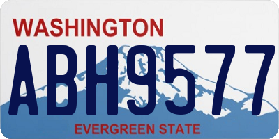 WA license plate ABH9577