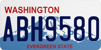 WA license plate ABH9580