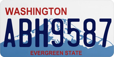 WA license plate ABH9587