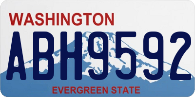 WA license plate ABH9592