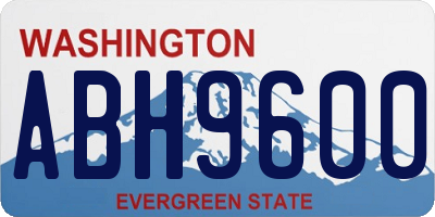 WA license plate ABH9600