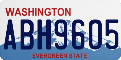 WA license plate ABH9605