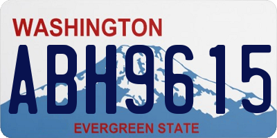 WA license plate ABH9615