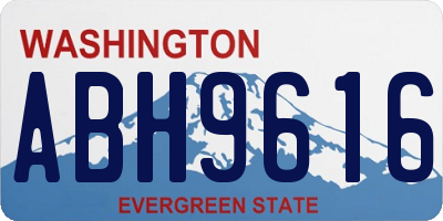 WA license plate ABH9616