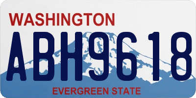 WA license plate ABH9618