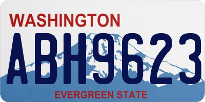 WA license plate ABH9623