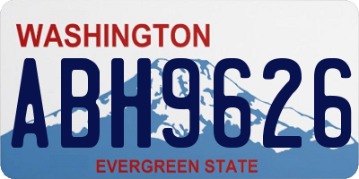 WA license plate ABH9626