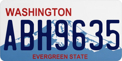 WA license plate ABH9635