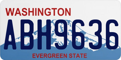 WA license plate ABH9636