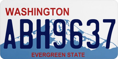 WA license plate ABH9637