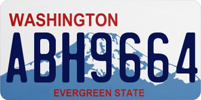 WA license plate ABH9664