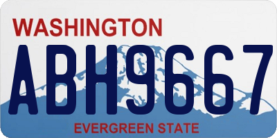 WA license plate ABH9667