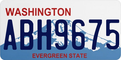 WA license plate ABH9675