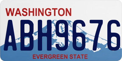 WA license plate ABH9676