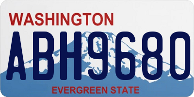 WA license plate ABH9680