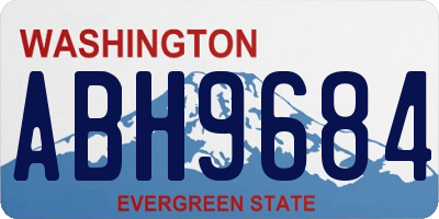 WA license plate ABH9684