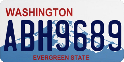 WA license plate ABH9689