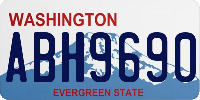 WA license plate ABH9690
