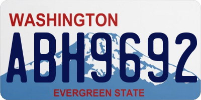 WA license plate ABH9692