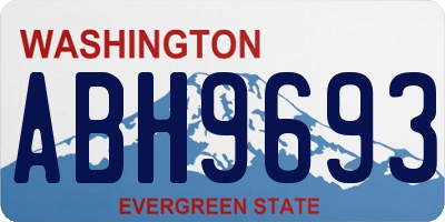 WA license plate ABH9693