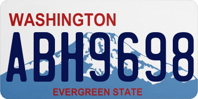 WA license plate ABH9698