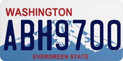 WA license plate ABH9700