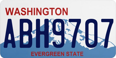 WA license plate ABH9707
