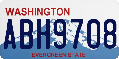 WA license plate ABH9708