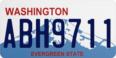 WA license plate ABH9711