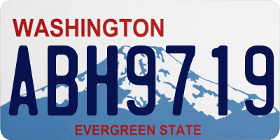 WA license plate ABH9719