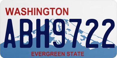 WA license plate ABH9722