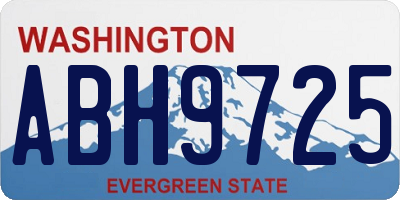 WA license plate ABH9725