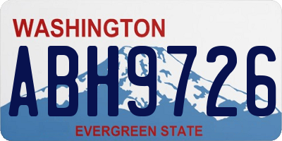 WA license plate ABH9726