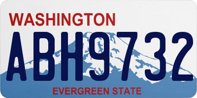 WA license plate ABH9732