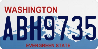 WA license plate ABH9735