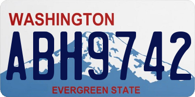 WA license plate ABH9742