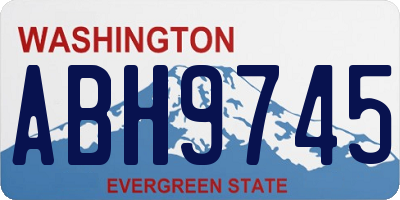 WA license plate ABH9745
