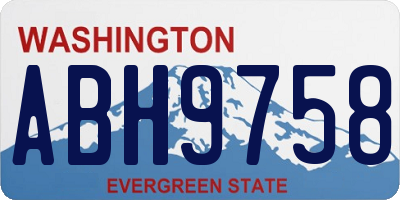 WA license plate ABH9758