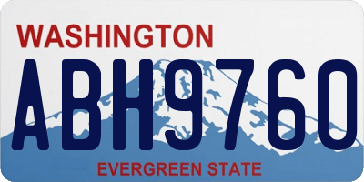 WA license plate ABH9760